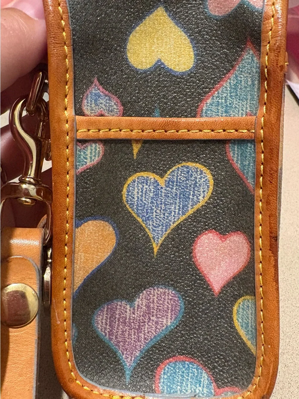 Vintage Dooney & Bourke HEARTS Off Black Phone Case